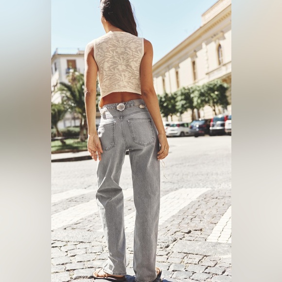 Zara high waist long length regular leg jeans - Picture 2 of 9